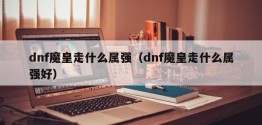 dnf魔皇走什么属强（dnf魔皇走什么属强好）