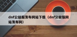 dnf公益服发布网站下载（dnf公益服网站发布网）