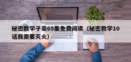 秘密教学子豪65集免费阅读（秘密教学10话我需要灭火）