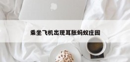 乘坐飞机出现耳胀蚂蚁庄园